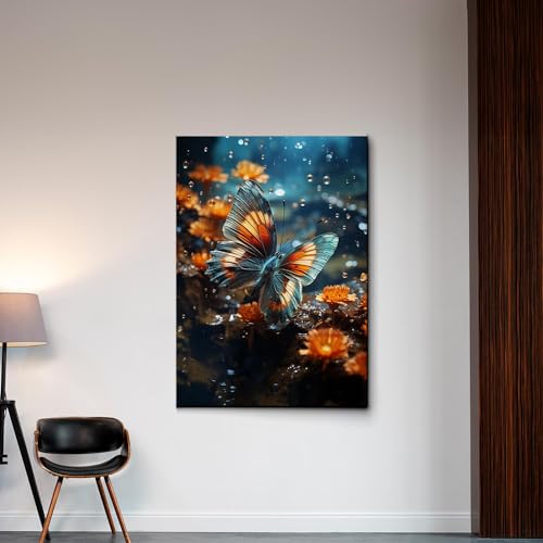 Abstract Painting Buy Canvas Wall Art, Butterfly Painting Art, Butterfly canvas, bedroom Butterfly wall art,Watercolor abstract Butterfly canvas painting