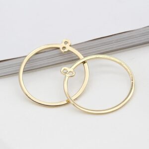 10 Pcs Round Beading Hoop Rings Earring Finding Hoop Circle Bezels Linking Rings Wine Glass Charm Rings Jewelry Making Link Rings