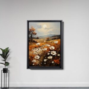 Samsung Frame TV Art Wildflower Field, Flower Meadow, Vintage print, Canvas Prints, Art Print