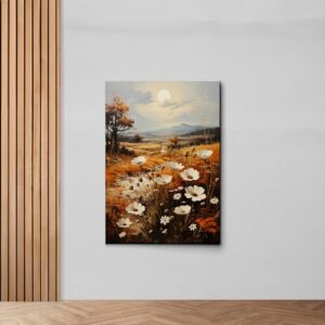 Samsung Frame TV Art Wildflower Field, Flower Meadow, Vintage print, Canvas Prints, Art Print