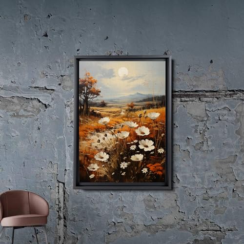 Samsung Frame TV Art Wildflower Field, Flower Meadow, Vintage print, Canvas Prints, Art Print