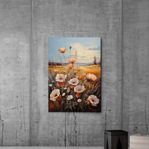 Frame TV Art Spring, Samsung Frame TV art, Wildflower Field, Frame TV Art Vintage., Canvas, Art Decor