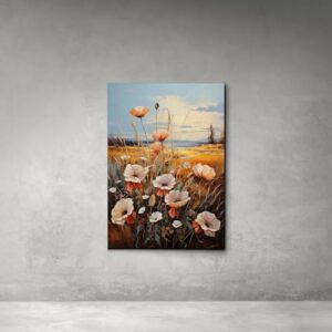 Frame TV Art Spring, Samsung Frame TV art, Wildflower Field, Frame TV Art Vintage., Canvas, Art Decor