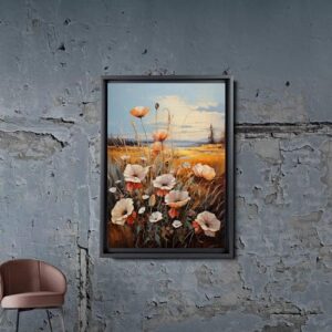 Frame TV Art Spring, Samsung Frame TV art, Wildflower Field, Frame TV Art Vintage., Canvas, Art Decor