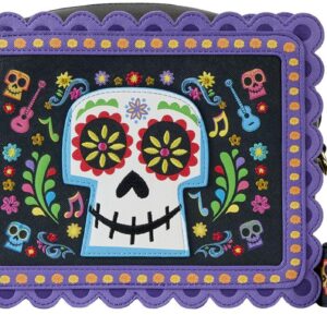 Loungefly Coco Miguel Calavera Floral Skull Crossbody Bag