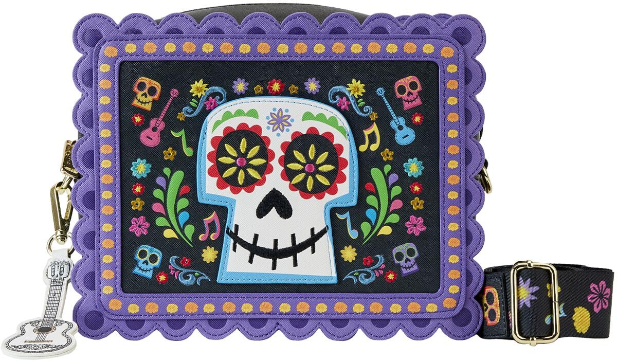 Loungefly Coco Miguel Calavera Floral Skull Crossbody Bag