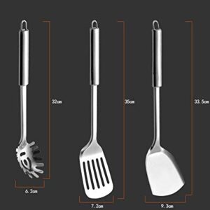 7Pieces Stainless Steel Kitchenware Set Cooking Spoon Shovel Spatula Soup Colander Home Kitchen Utensils Tools Gifts Kitchen