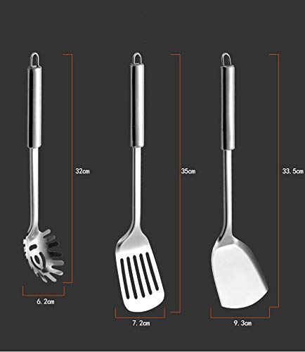 7Pieces Stainless Steel Kitchenware Set Cooking Spoon Shovel Spatula Soup Colander Home Kitchen Utensils Tools Gifts Kitchen