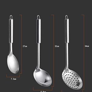 7Pieces Stainless Steel Kitchenware Set Cooking Spoon Shovel Spatula Soup Colander Home Kitchen Utensils Tools Gifts Kitchen