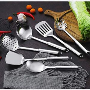 7Pieces Stainless Steel Kitchenware Set Cooking Spoon Shovel Spatula Soup Colander Home Kitchen Utensils Tools Gifts Kitchen