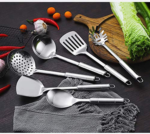 7Pieces Stainless Steel Kitchenware Set Cooking Spoon Shovel Spatula Soup Colander Home Kitchen Utensils Tools Gifts Kitchen