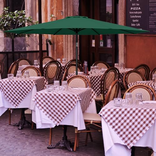 YSSOA 7.5' Patio Outdoor Table Market Yard Umbrella with 6 Sturdy Ribs, 7.5ft, Green