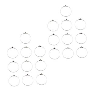 tehaux 20pcs wire earrings hoops dangle earring jewelry accessories beading hoop finding earring hoop gold earrings backs for studs bezel charms pendants jewelry making bead circle copper