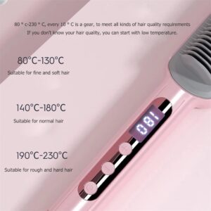 PATINS Electric Hair Straightening Comb Professional Heated Comb Wet Dry Use Hair Straightener Anti-scalding Hair Straight Curling