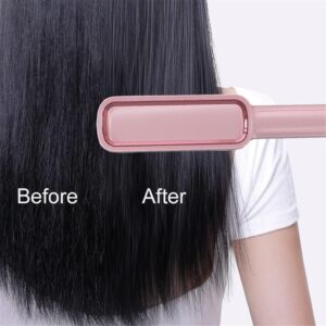 PATINS Electric Hair Straightening Comb Professional Heated Comb Wet Dry Use Hair Straightener Anti-scalding Hair Straight Curling