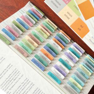 Laminated Bible Tabs, Reposition Large Print Stickers, Easy to Read and Apply Bible Tabs for Women and Man (Uniform)