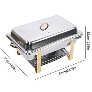 Chafing Dish Buffet Set, 9L Stainless Steel Buffet Servers and Warmers for Party Catering, Chafer Set with Water Pan, Chafing Fuel Holder