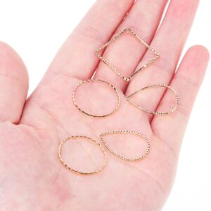 VILLCASE 30pcs Geometric Figure Earring Hoops Earrings Findings Craft Earring Making Accessories