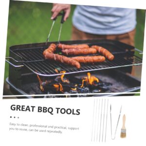 2 Sets Barbecue Tool Set Bbq Accessories Barbecue Accessories Grill Utensils for Outdoor Grill Multi-function Grill Clip Stainless Steel Bbq Sticks Barbecue Supply Bbq Tools