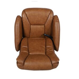 Flash Furniture Massaging Multi-Position Plush Recliner with Side Pocket and Ottoman, Piece Set, Brown