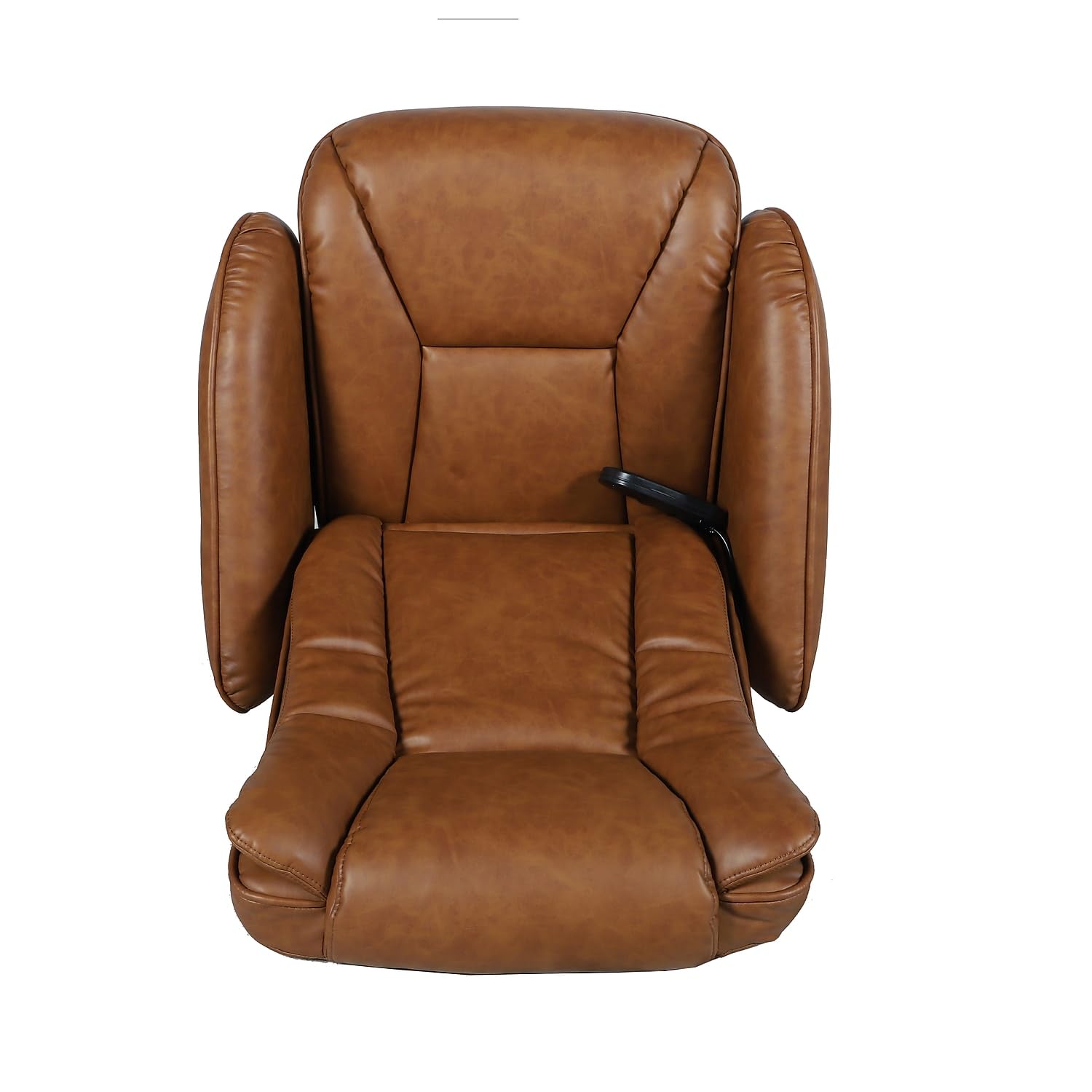 Flash Furniture Massaging Multi-Position Plush Recliner with Side Pocket and Ottoman, Piece Set, Brown