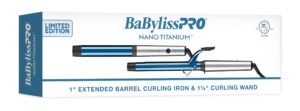 babylisspro nano titanium limited edition prepack - 1" extended barrel curling iron & 1 1/4" curling wand