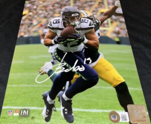 jake bobo seattle seahawks autographed signed 8x10 beckett witness hologram