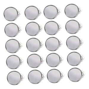 SEWACC 60 pcs Pendant Blanks Blank Pendant Trays Dangle Earrings Earring Stud Settings Clip on Earring Findings Clip on Hoops Flat Earrings Earring Setting Tray Clip-on Bezel Women's