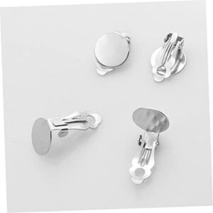 SEWACC 60 pcs Pendant Blanks Blank Pendant Trays Dangle Earrings Earring Stud Settings Clip on Earring Findings Clip on Hoops Flat Earrings Earring Setting Tray Clip-on Bezel Women's