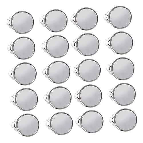 SEWACC 60 pcs Pendant Blanks Blank Pendant Trays Dangle Earrings Earring Stud Settings Clip on Earring Findings Clip on Hoops Flat Earrings Earring Setting Tray Clip-on Bezel Women's