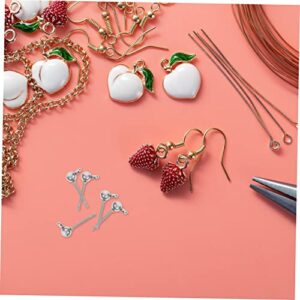 100pcs Ball Ear Ear Rings Studs Stud Earrings Pin Earrings Accessories Stainless Steel Studs Ear Jewelry Ear Studs Ear Stud Components Earring Making