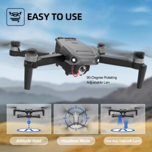 LMRC LM12 Drones with Camera for Adults 4k, GPS Auto Return, 40 Mins Flight, 5G Live Transmission, Foldable FPV Drones with Brushless Motor, Beginner Mode, Follow Me, Circle Fly, Waypoint, 2 Batteries