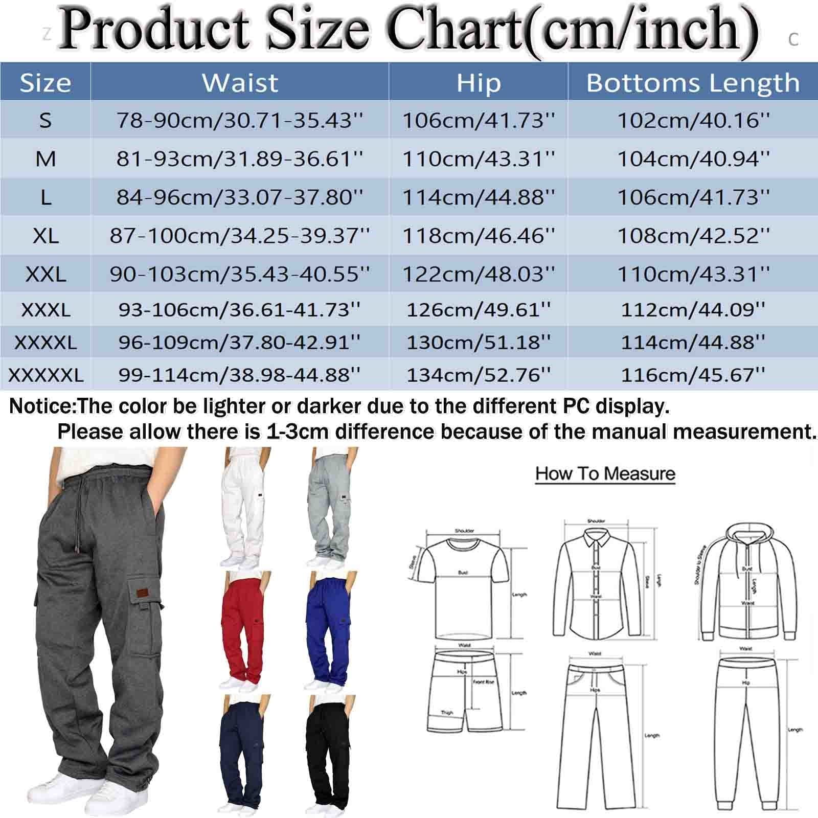 Cargo Pants for Men, Mens Cargo Pants Casual Joggers Athletic Pants Cotton Loose Straight Sweatpants with Pockets E001