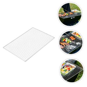 4 Pcs Stainless Steel Bbq Mesh Barbecue Grill Nets Outdoor Bbq Supplies Cooling Rack Bbq Baking Nets Bbq Grill Net Outdoor Grill Mat Multifunction Grill Cooking Grids Bbq Mat