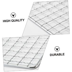 4 Pcs Stainless Steel Bbq Mesh Barbecue Grill Nets Outdoor Bbq Supplies Cooling Rack Bbq Baking Nets Bbq Grill Net Outdoor Grill Mat Multifunction Grill Cooking Grids Bbq Mat