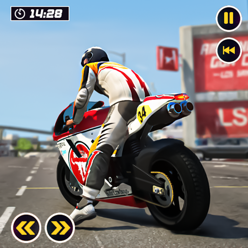 Real Open World Bike Racing Games: Grand Track Auto Bike Driving City Simulator