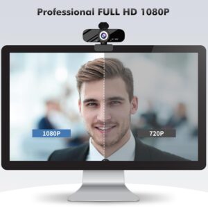 Full 1080p HD Camera wide angle camera, microphone and tripod stent USB PC network camera, with privacy shutter, for video calls, recording,meeting,streaming media,games, games,high -defined cameras