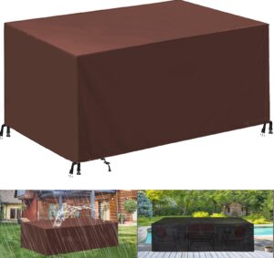 patio furniture covers heavy, outdoor furniture set cover sectional sofa waterproof, heavy duty 420d patio garden dining table and chair couch covers, anti-uv, weatherproof