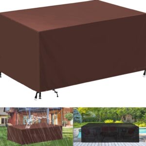 Patio Furniture Covers Heavy, Outdoor Furniture Set Cover Sectional Sofa Waterproof, Heavy Duty 420D Patio Garden Dining Table and Chair Couch Covers, Anti-UV, Weatherproof