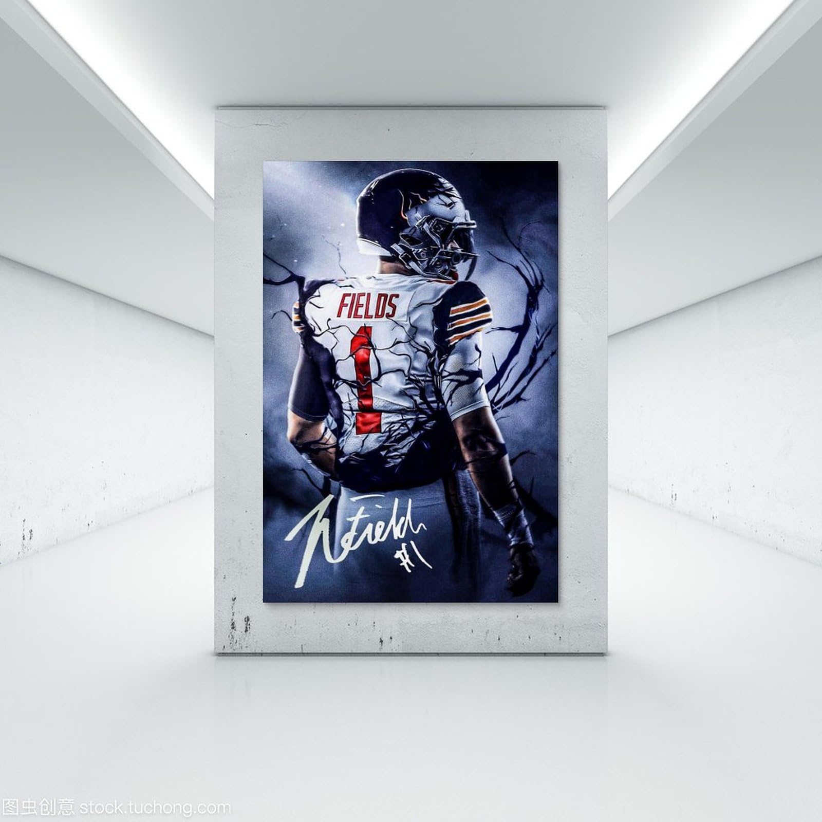 American Football Player Justin Fields Cool Poster Canvas Art Poster And Wall Art Picture Print Modern Family Bedroom Decor Office Posters. Unframe-style, 12x18inch(30x45cm)