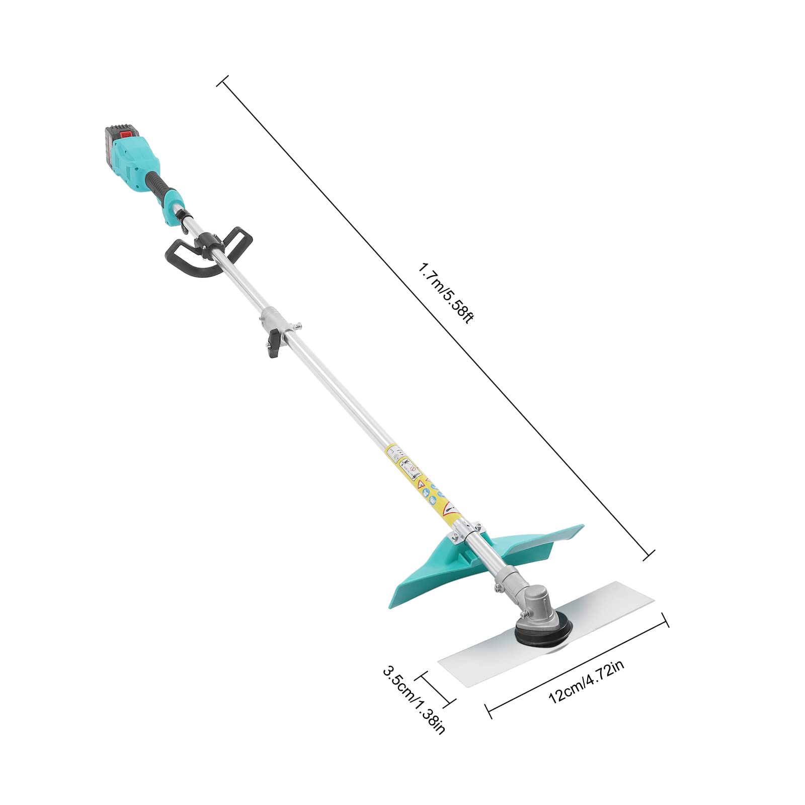 Cordless Lawn Trimmer, 24V Electric Lithium Battery Lawn Trimmer Garden Lawn Mower, 6Ah Lithium Battery Portable Powerful Grass Cutter Trimmer, Lightweight & Compact Trimmer for Mowing