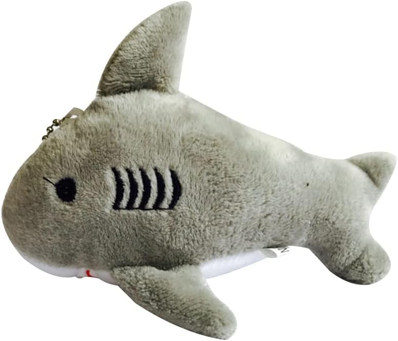 Galepromot Blue 12cm Cute Shark Plush Stuffed Hanging Doll Key Chain Pendant Bag Decor,Plush Figure Toys Car Keychains Car Accessories