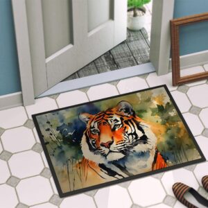 Caroline's Treasures DAC2989MAT Tiger Doormat Front Door Mat Indoor Outdoor Rugs for Entryway, Non Slip Washable Low Pile, 18H X 27W