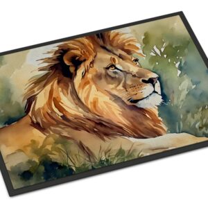 Caroline's Treasures DAC2951JMAT Lion Doormat Front Door Mat Indoor Outdoor Rugs for Entryway, Non Slip Washable Low Pile, 24H X 36W