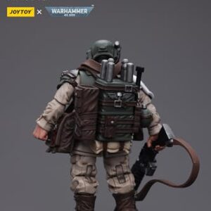 JoyToy Warhammer 40K: Astra Militarum Cadian Command Squad Veteran with Medi-Pack 1:18 Scale Figure