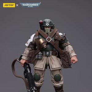 JoyToy Warhammer 40K: Astra Militarum Cadian Command Squad Veteran with Medi-Pack 1:18 Scale Figure