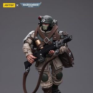 JoyToy Warhammer 40K: Astra Militarum Cadian Command Squad Veteran with Medi-Pack 1:18 Scale Figure