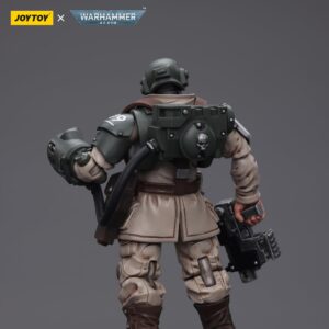 JoyToy Warhammer 40K: Astra Militarum Cadian Command Squad Veteran Sergeant with Power Fist 1:18 Scale Figure