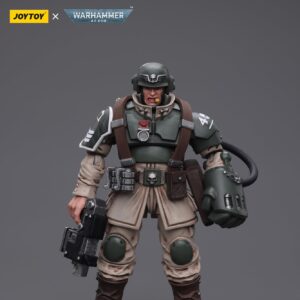 JoyToy Warhammer 40K: Astra Militarum Cadian Command Squad Veteran Sergeant with Power Fist 1:18 Scale Figure