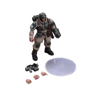 JoyToy Warhammer 40K: Astra Militarum Cadian Command Squad Veteran Sergeant with Power Fist 1:18 Scale Figure